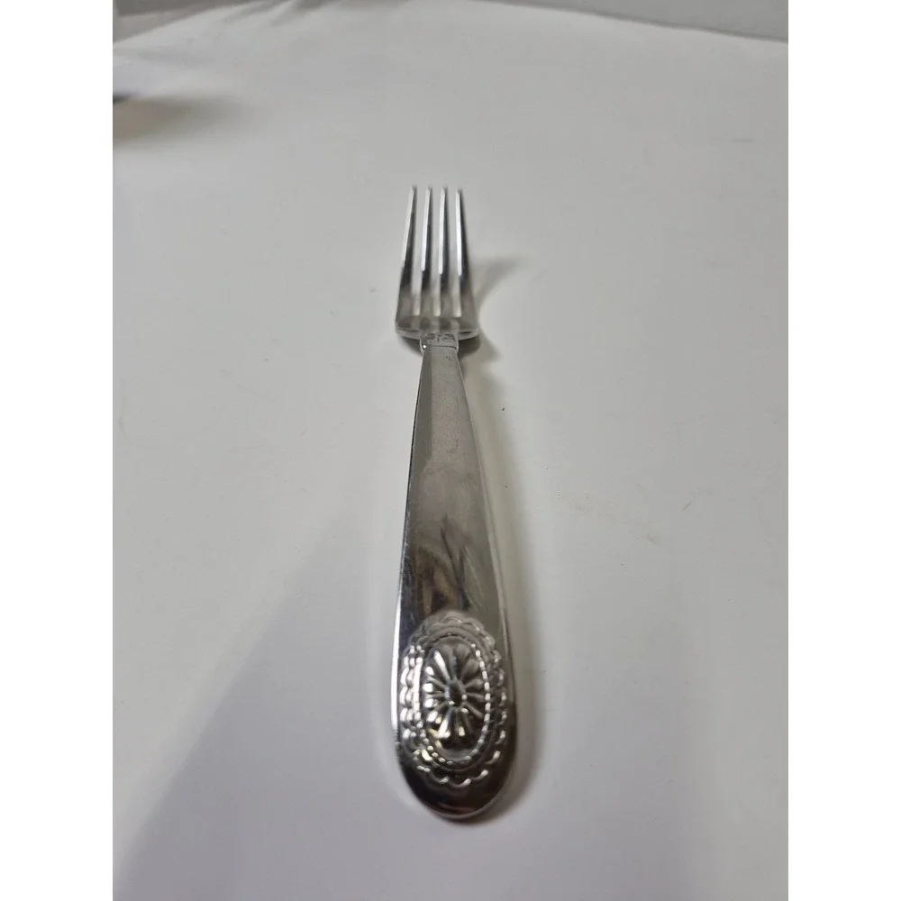 Ralph Lauren 1995 Stainless Steel Dinner Fork Medallion Sunburst Telluride vtg